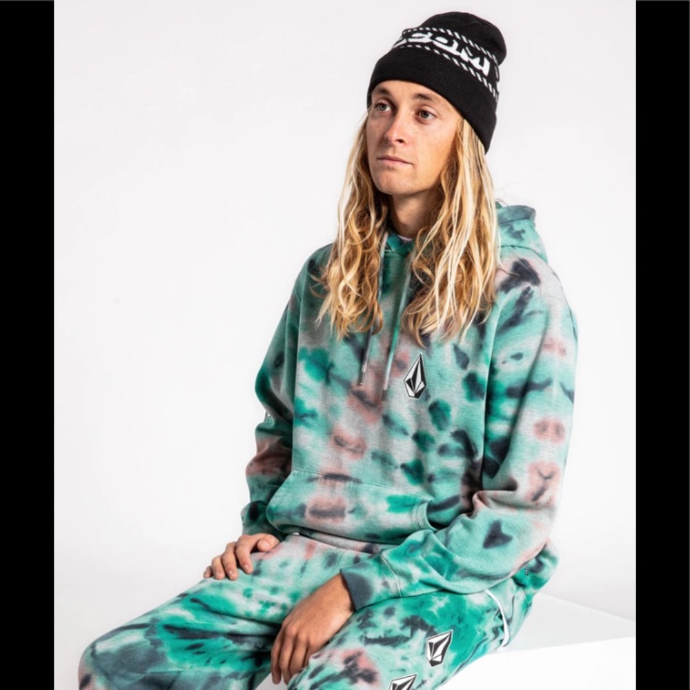 Volcom Fleece Hoodie & Shorts Set Tie Dye - Picture 2 of 6